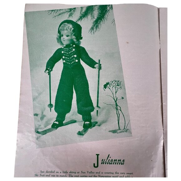 1941 Marys Dollies Volume No 5 Doll Clothes Pattern Book Knit Crochet Mary Hoyer - Picture 6 of 10